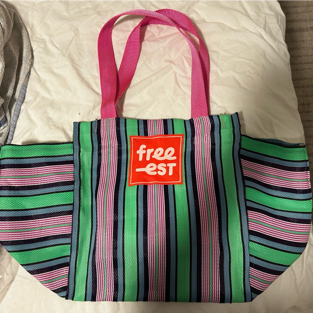 Free People Striped Tote Bag